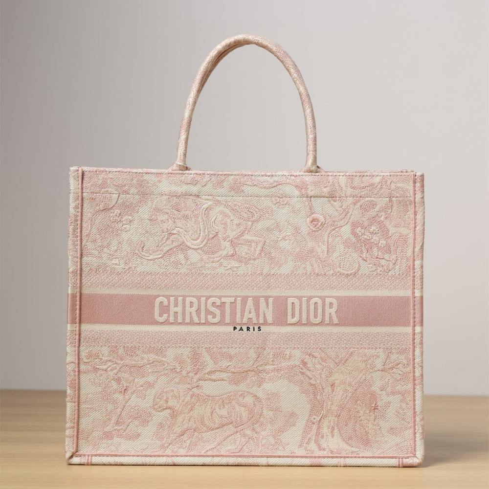 高仿Dior*BookTote系列粉色茹伊L手袋