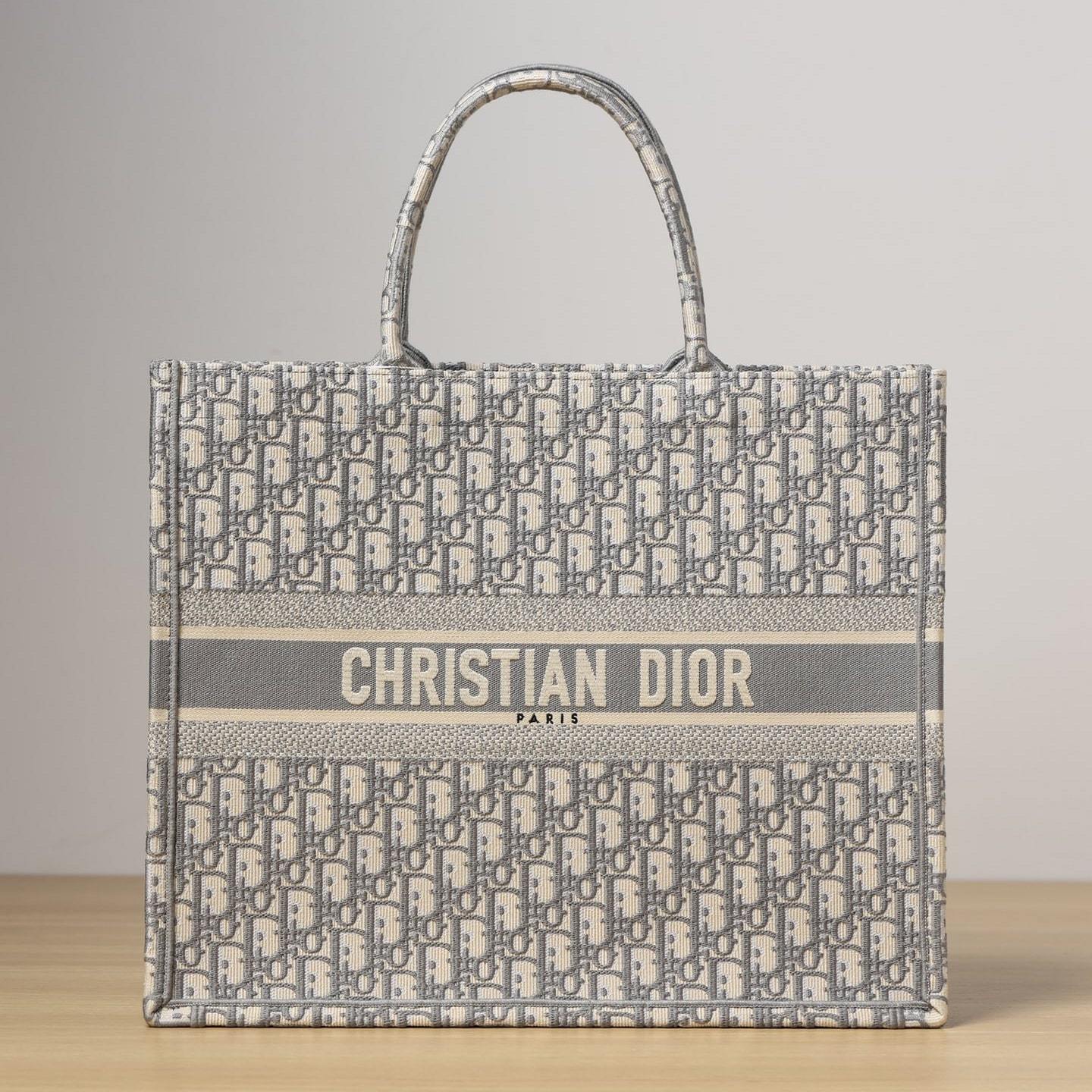 高仿Dior*BookTote系列Oblique印花灰色L免檢版