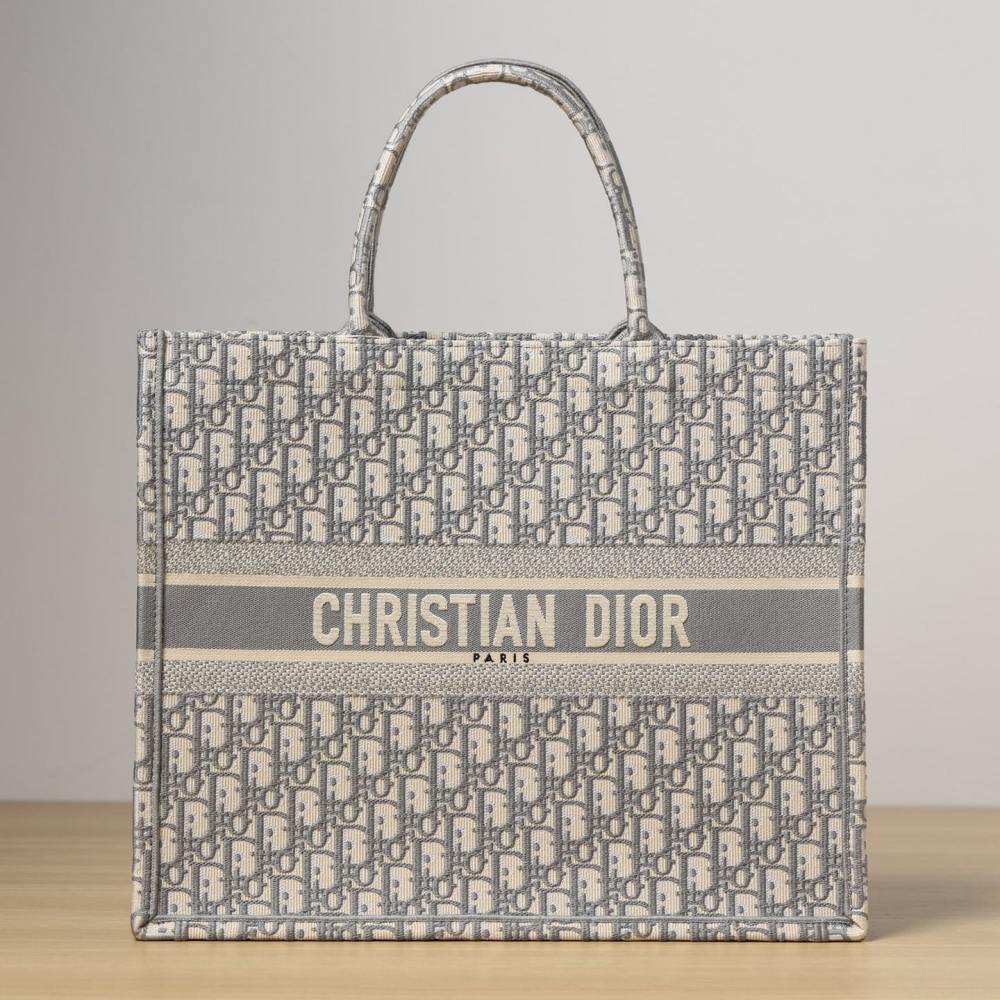 高仿Dior*BookTote系列Oblique印花灰色L免檢版