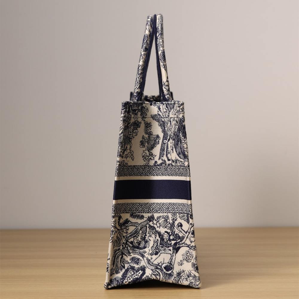 高仿Dior*BookTote系列淺藍色茹伊手袋L免檢版
