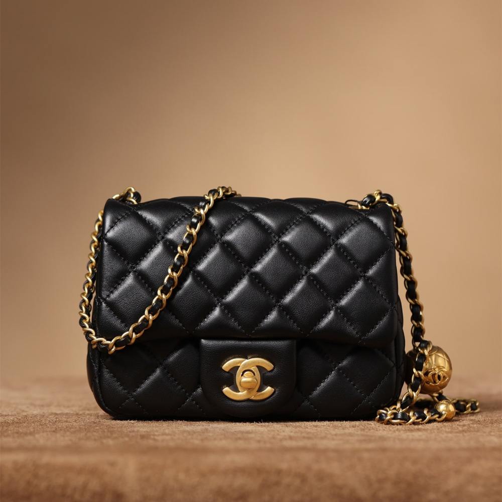 高仿Chanel*CF系列金球方胖子小羊皮XS免檢版