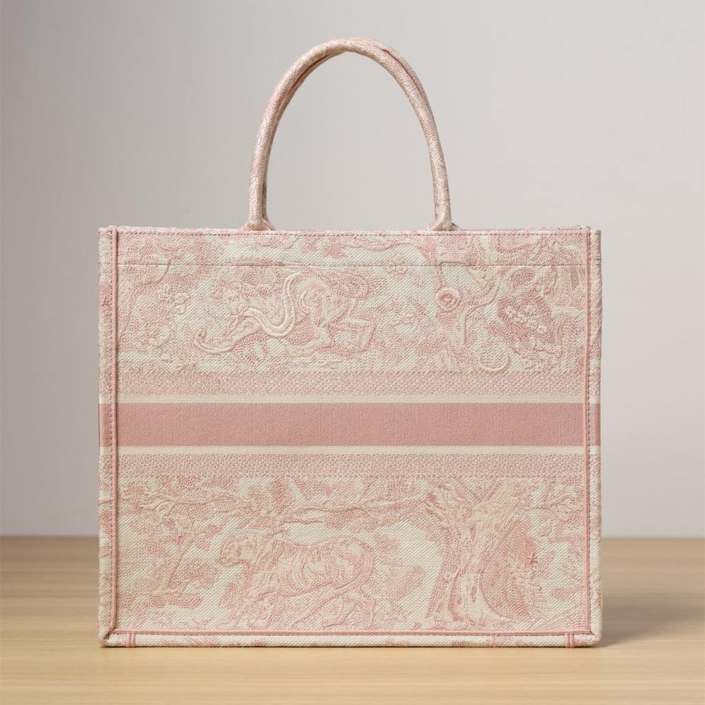 高仿Dior*BookTote系列粉色茹伊L手袋