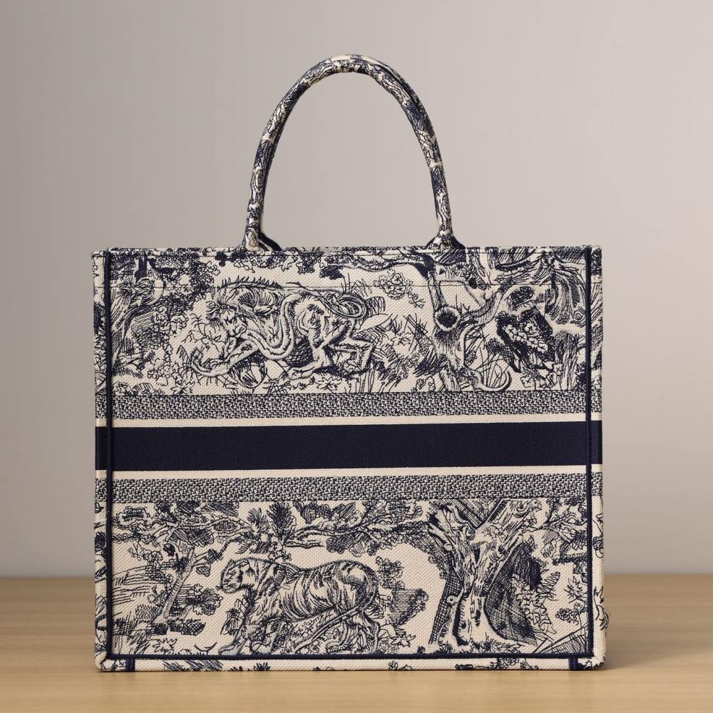 高仿Dior*BookTote系列淺藍色茹伊手袋L免檢版