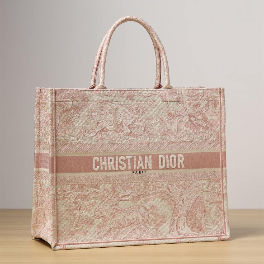 高仿Dior*BookTote系列粉色茹伊L手袋