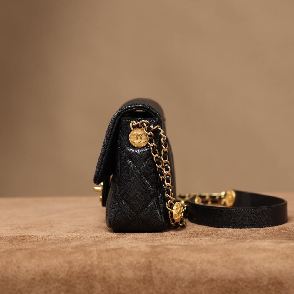 高仿Chanel*22A系列金幣包小牛皮S免檢版