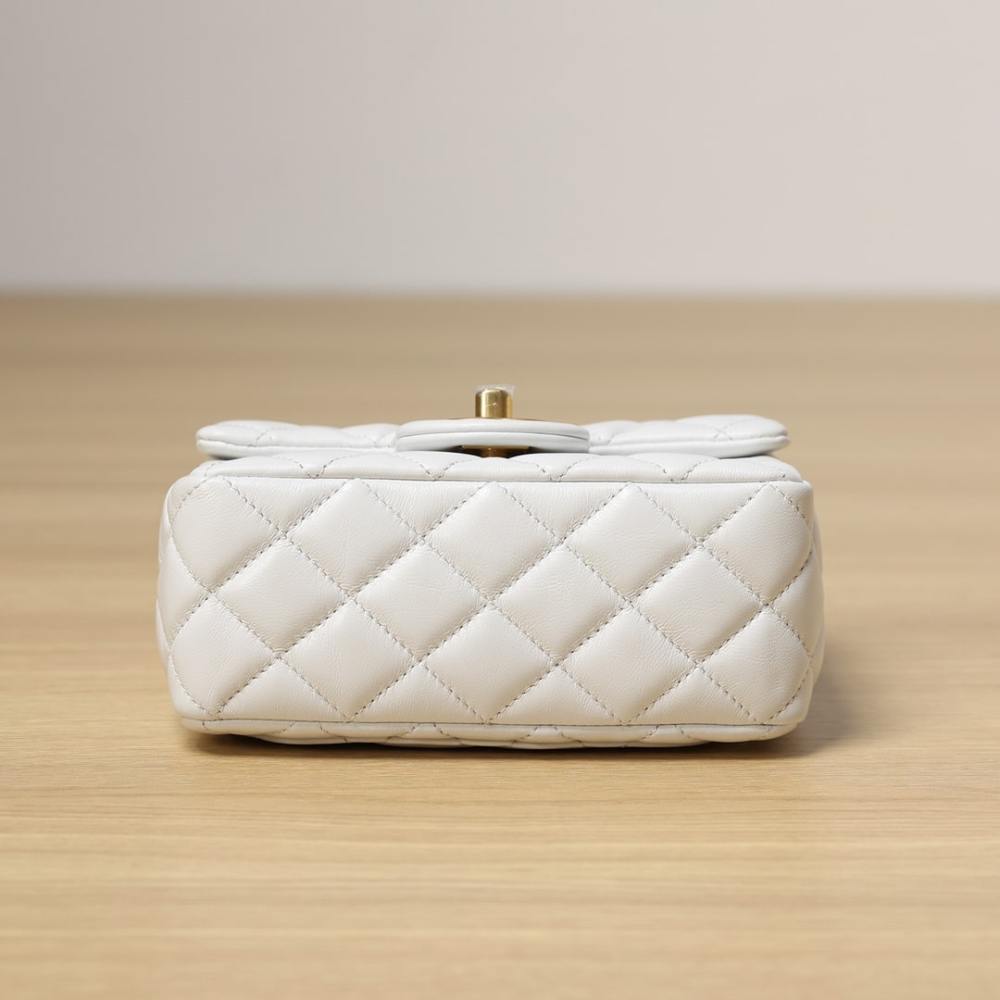 高仿Chanel*CF系列方胖子金球包白色XS免檢版