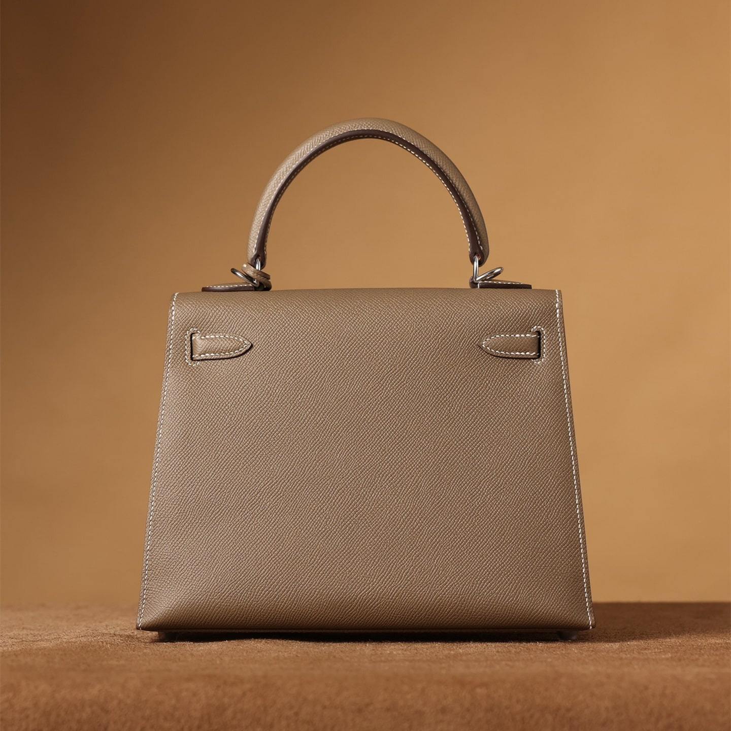 高仿Hermes*Kelly25大象灰銀扣免檢版