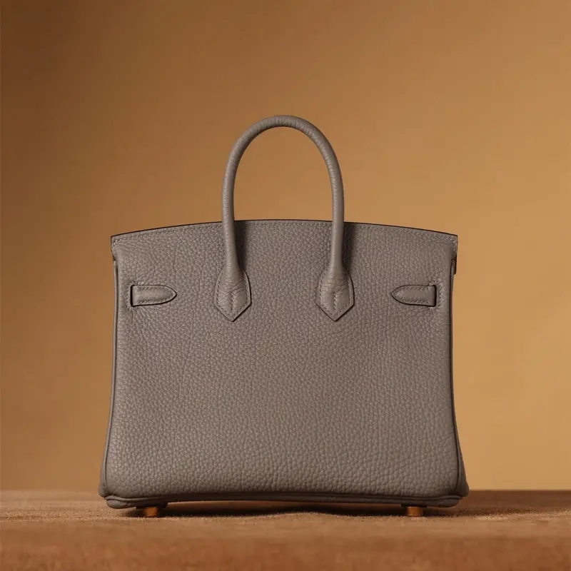 高仿Hermes*Birkin25積雨云灰金扣免檢版