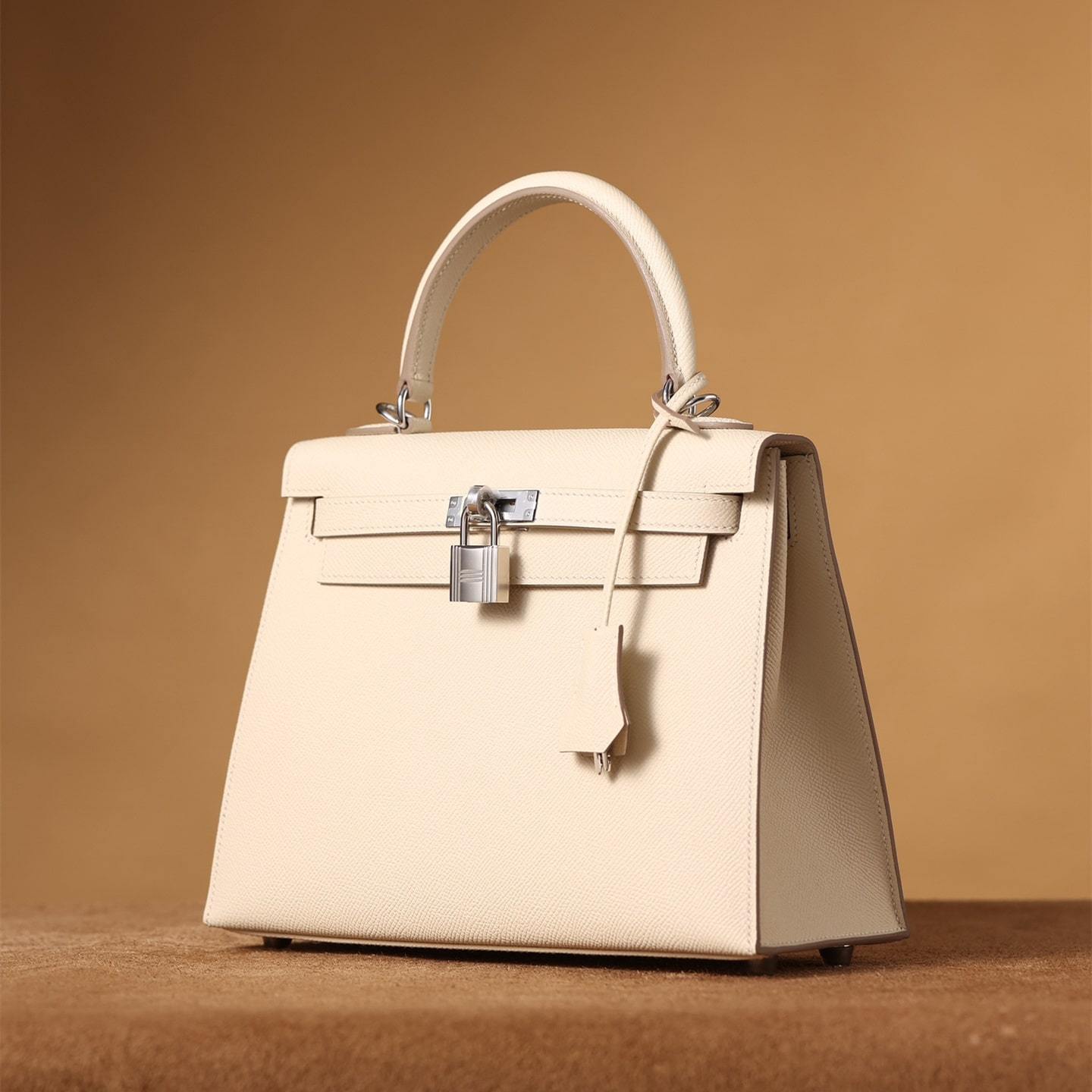 高仿Hermes*Kelly25白色銀扣免檢版