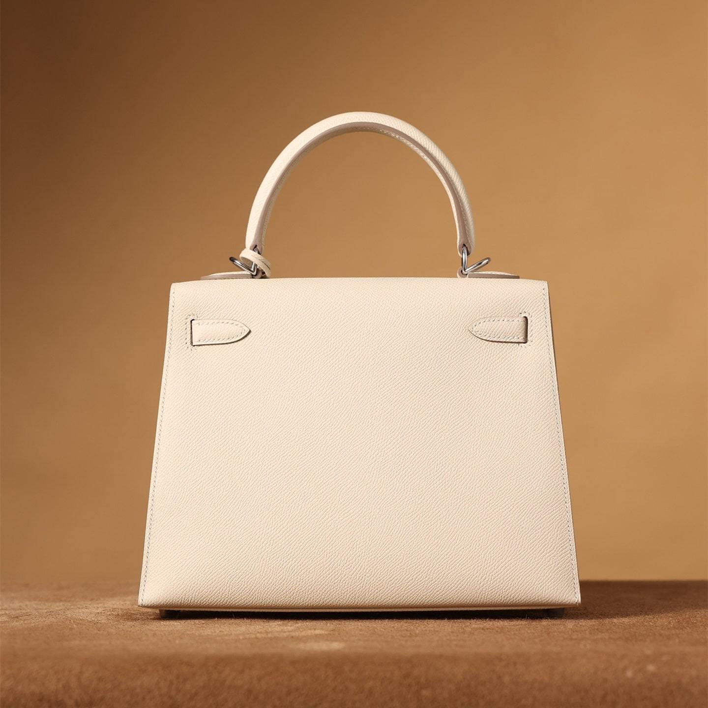 高仿Hermes*Kelly25白色銀扣免檢版