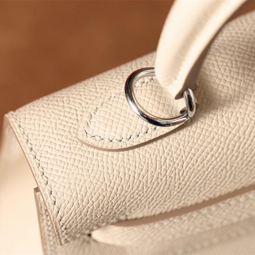 高仿Hermes*Kelly25白色銀扣免檢版