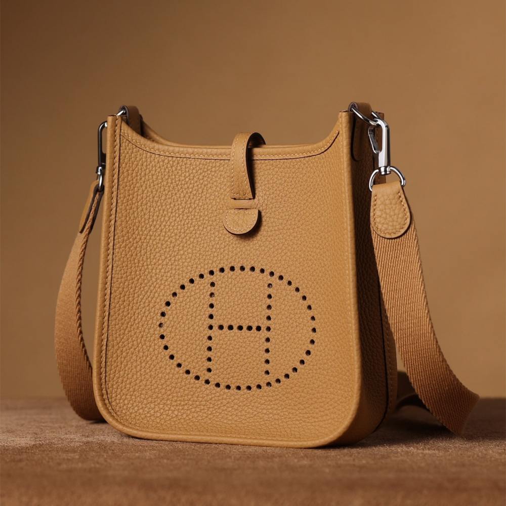 高仿Hermes*Evelyne16餅乾色銀扣免檢版