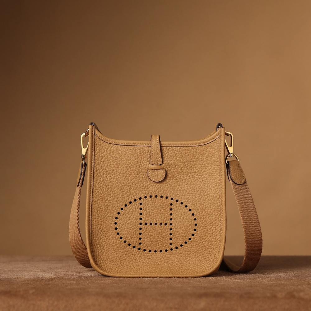 高仿Hermes*Evelyne16餅乾色銀扣