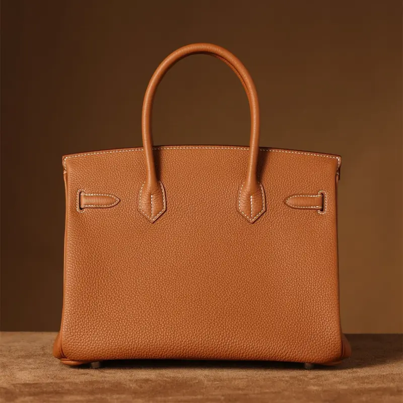 高仿Hermes*Birkin30金棕色銀扣免檢版