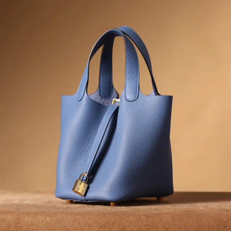高仿Hermes*PicotinLock18瑪瑙藍金扣免檢版