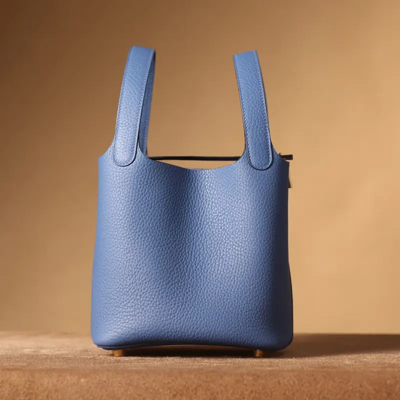 高仿Hermes*PicotinLock18瑪瑙藍金扣免檢版