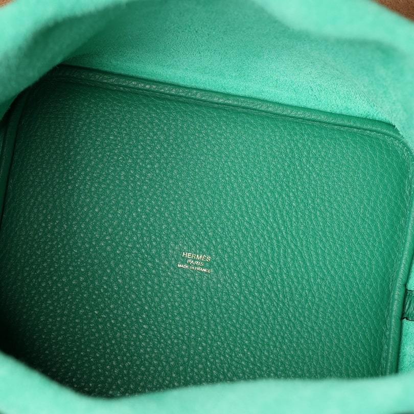 高仿Hermes*PicotinLock22絲絨綠金扣免檢版