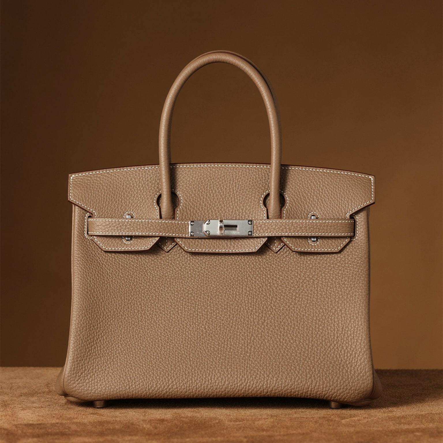 高仿Hermes*Birkin30大象灰銀扣免檢版