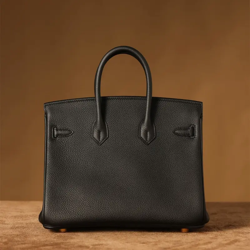 高仿Hermes*Birkin25黑色金扣免檢版