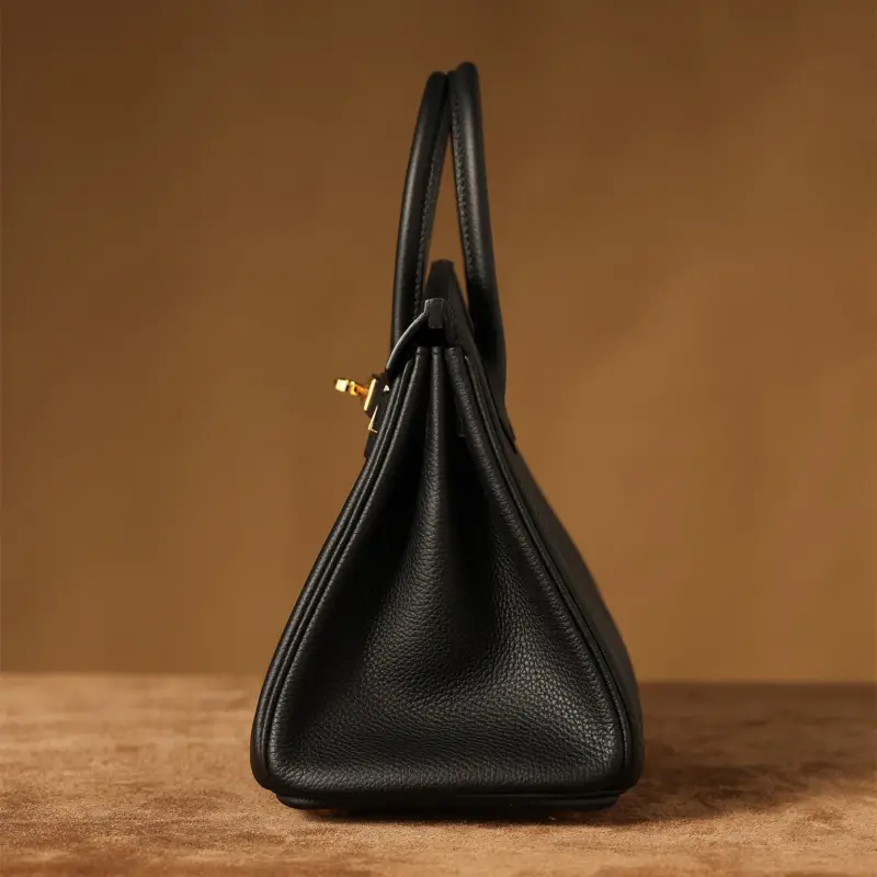 高仿Hermes*Birkin25黑色金扣免檢版