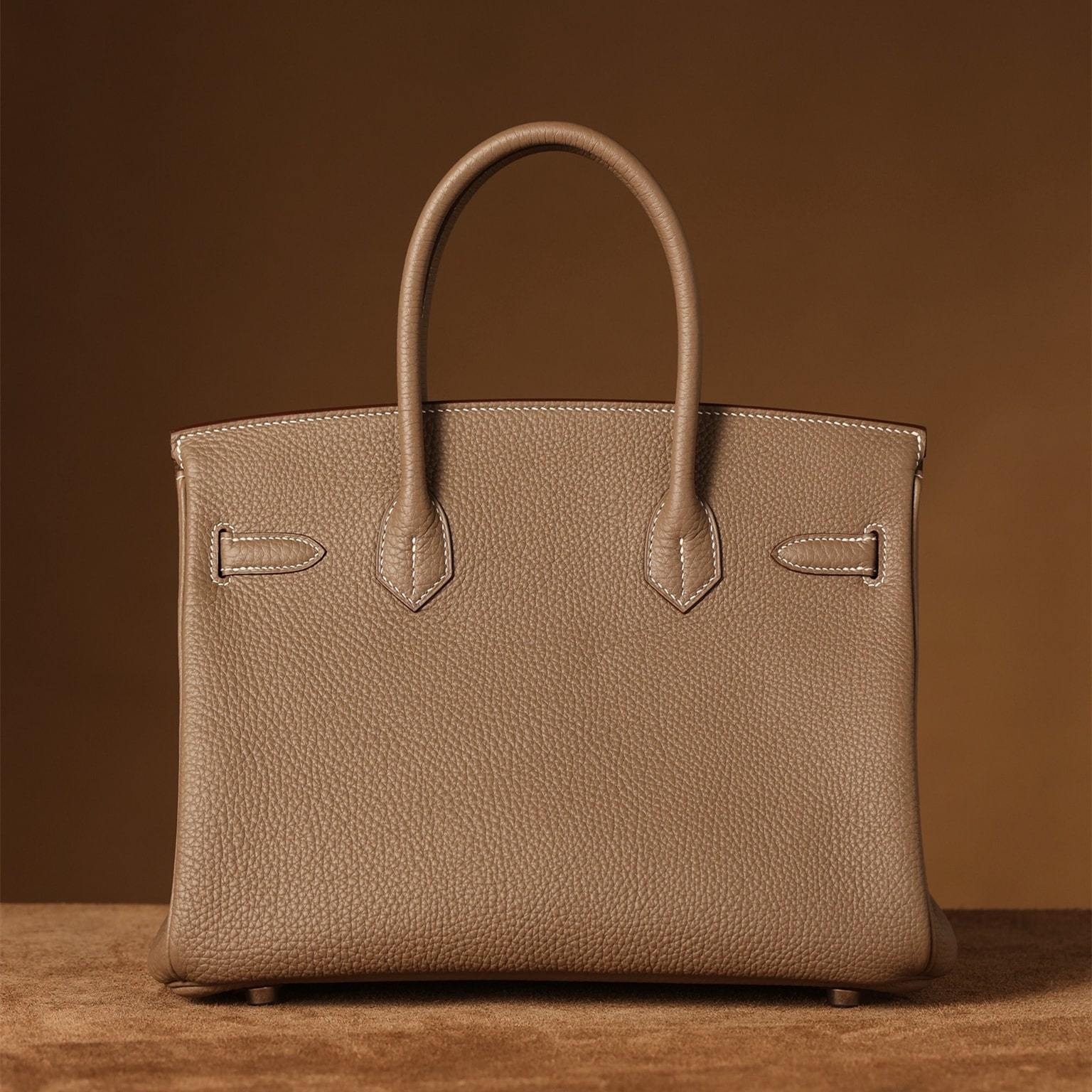 高仿Hermes*Birkin30大象灰銀扣免檢版