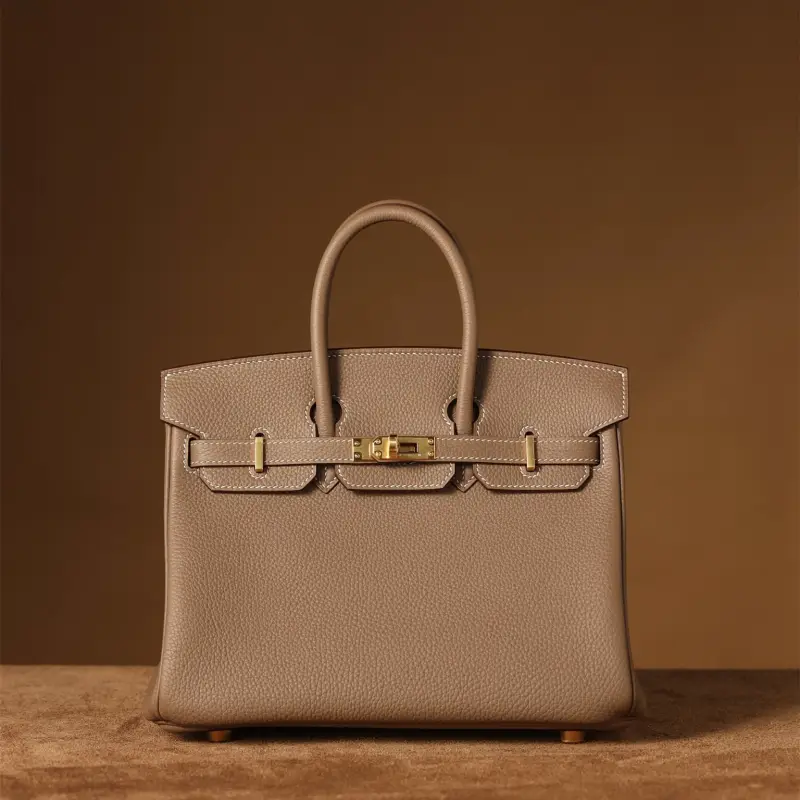 高仿Hermes*Birkin25大象灰金扣免檢版