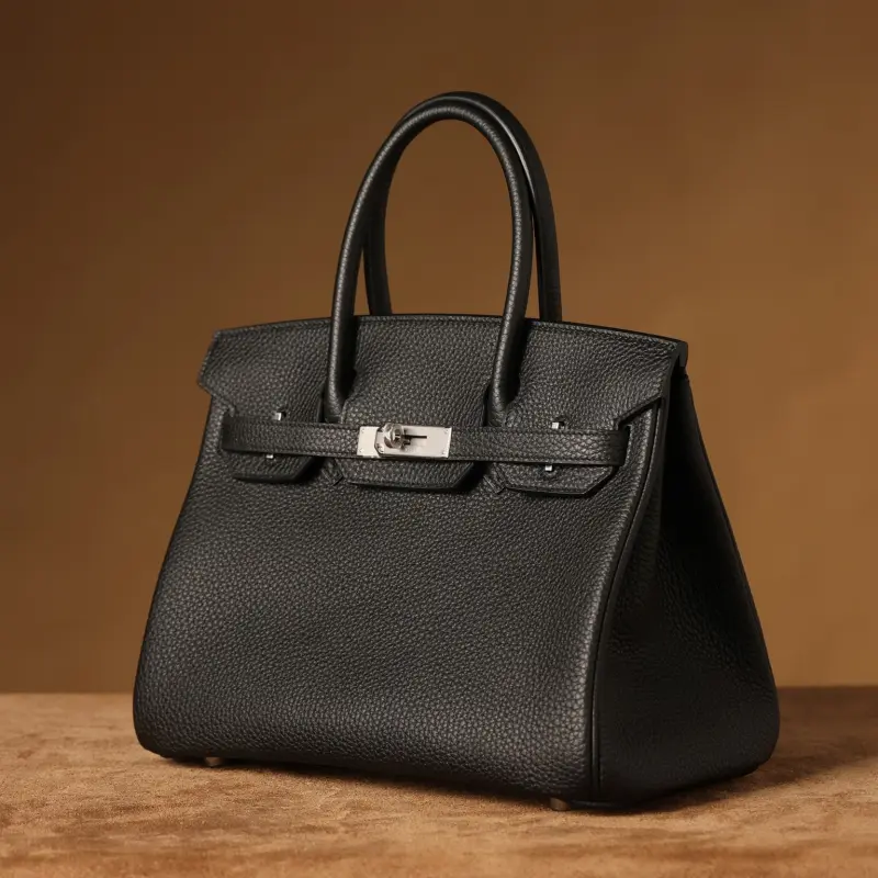 高仿Hermes*Birkin30黑色銀扣免檢版
