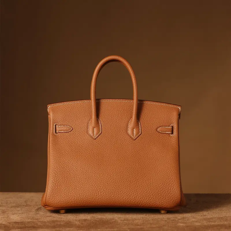 高仿Hermes*Birkin25金棕色金扣免檢版