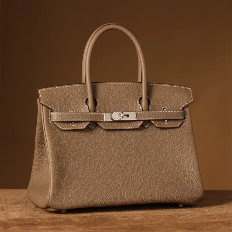 高仿Hermes*Birkin30大象灰銀扣免檢版