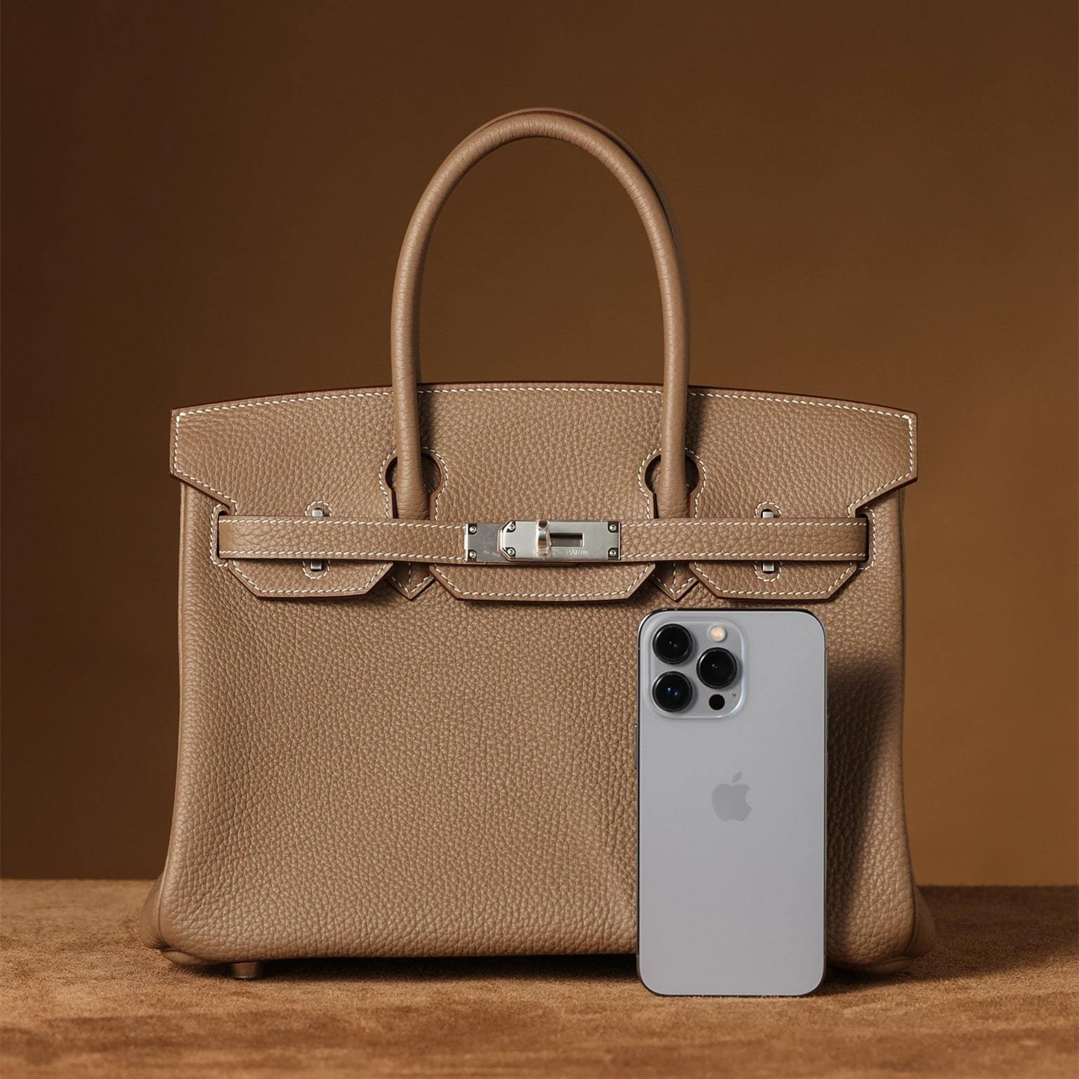 高仿Hermes*Birkin30大象灰銀扣免檢版