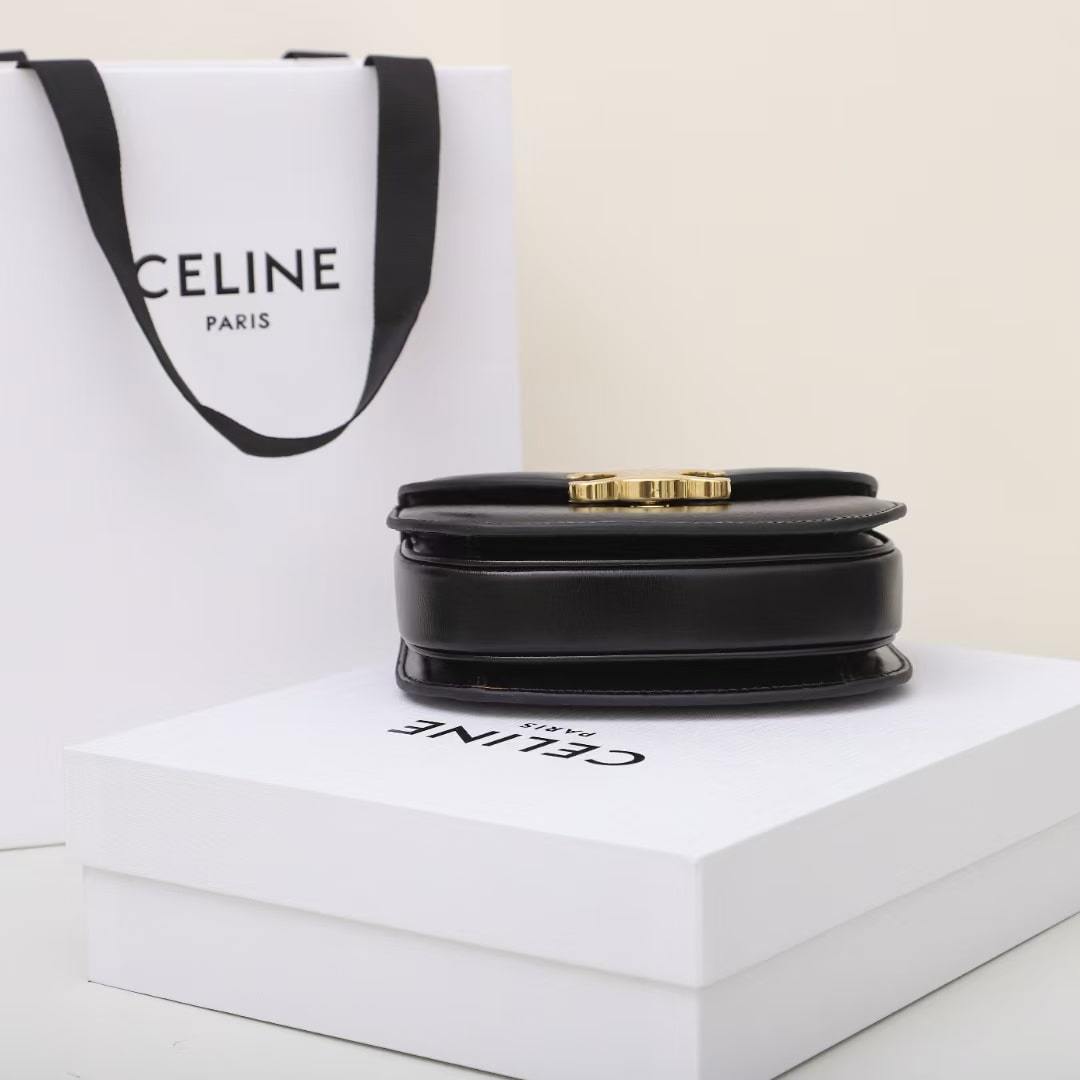 高仿Celine*Triomphe系列10L063黑色免檢版