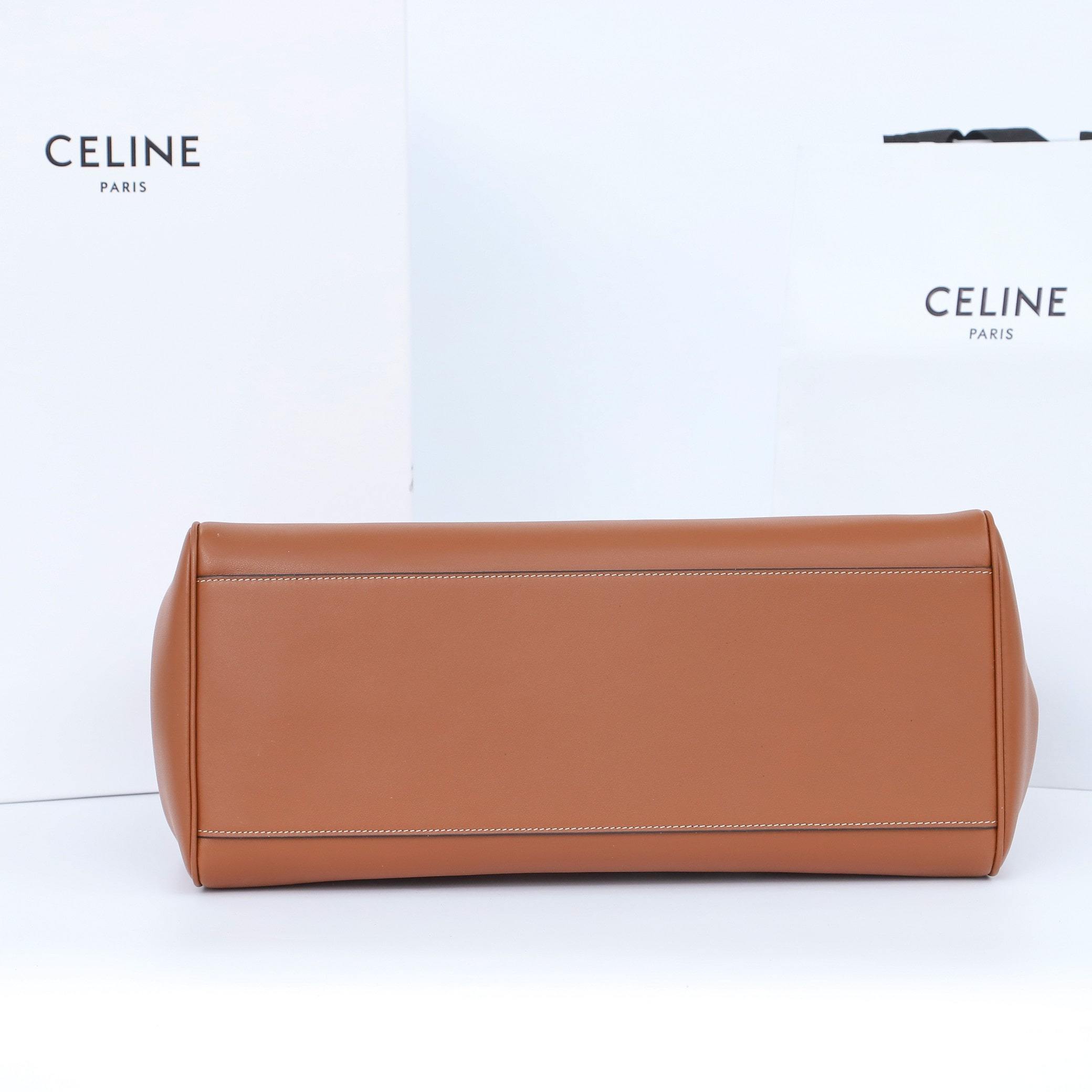 高仿Celine*Soft16系列手提袋194043棕色免檢版