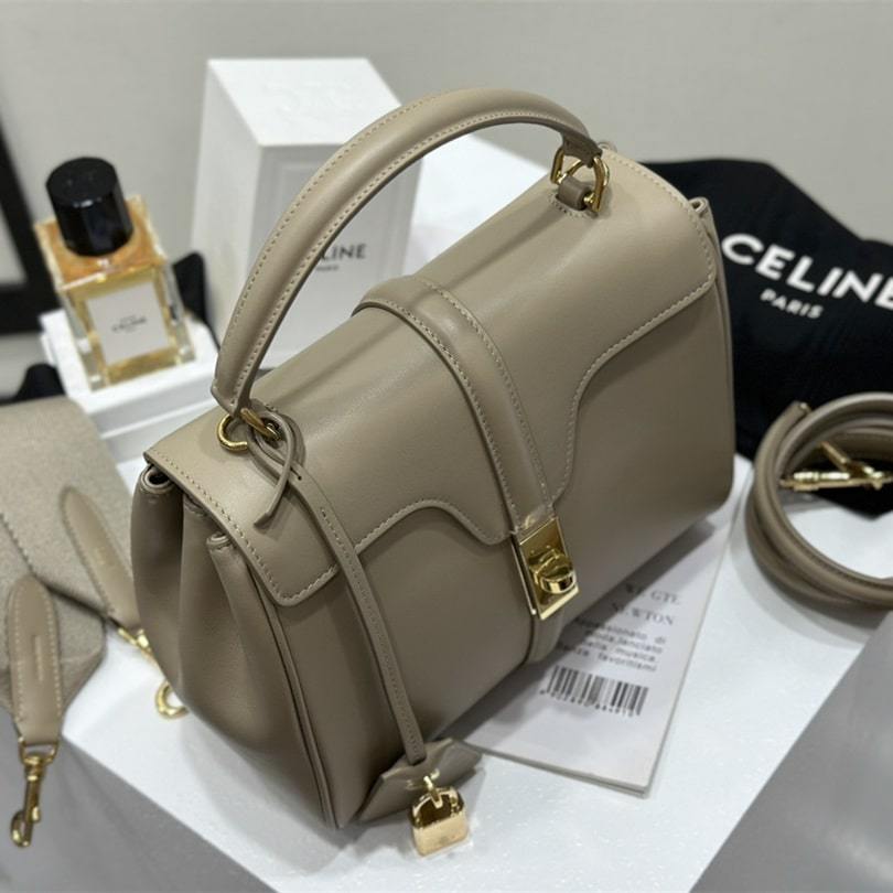 高仿Celine*Cles16系列手袋188003褐色免檢版