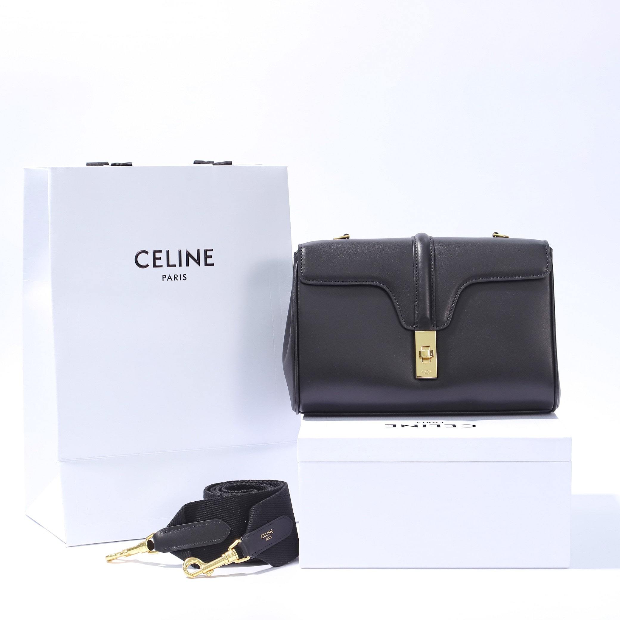 高仿Celine*Soft16系列單肩包196853黑色免檢版