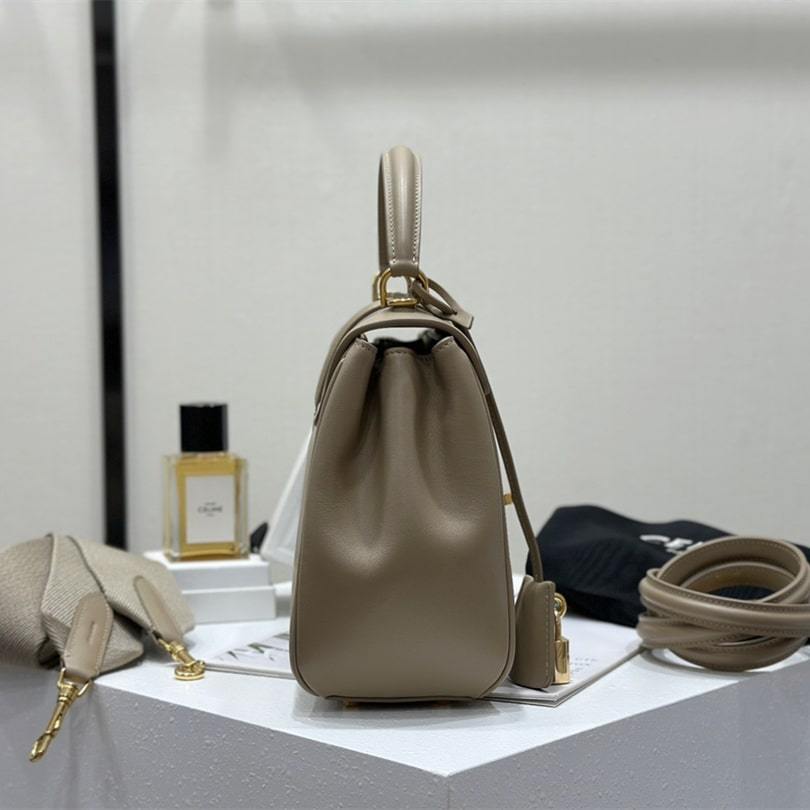 高仿Celine*Cles16系列手袋188003褐色免檢版