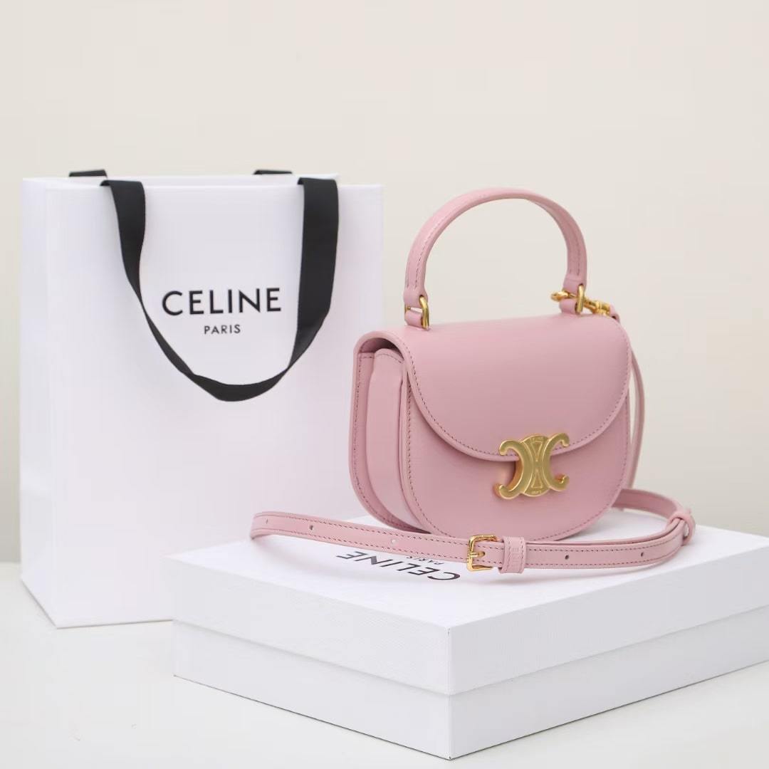 高仿Celine*Triomphe系列10L063粉色免檢版