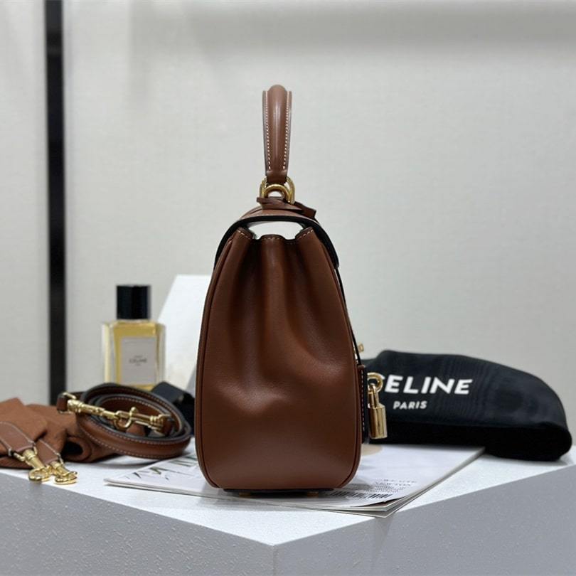 高仿Celine*Cles16系列手袋188003棕色免檢版