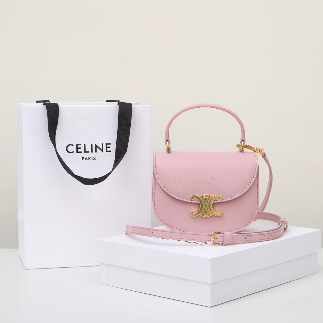 高仿Celine*Triomphe系列10L063粉色免檢版
