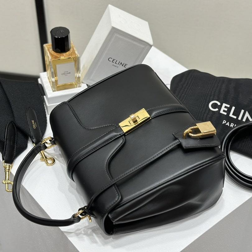 高仿Celine*Cles16系列手袋188003褐色免檢版