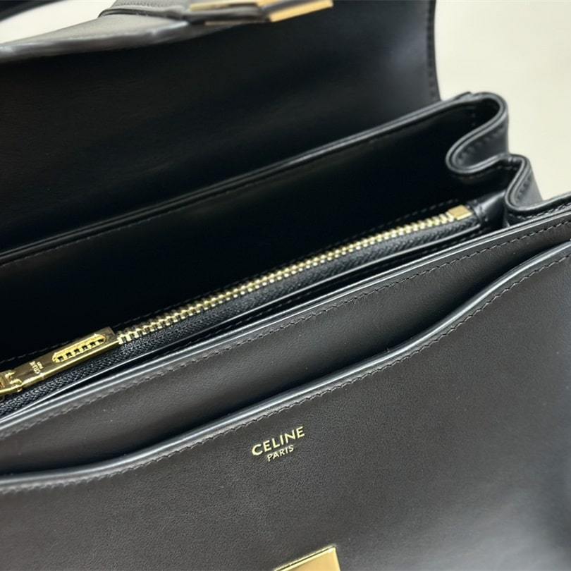 高仿Celine*Cles16系列手袋188003褐色免檢版