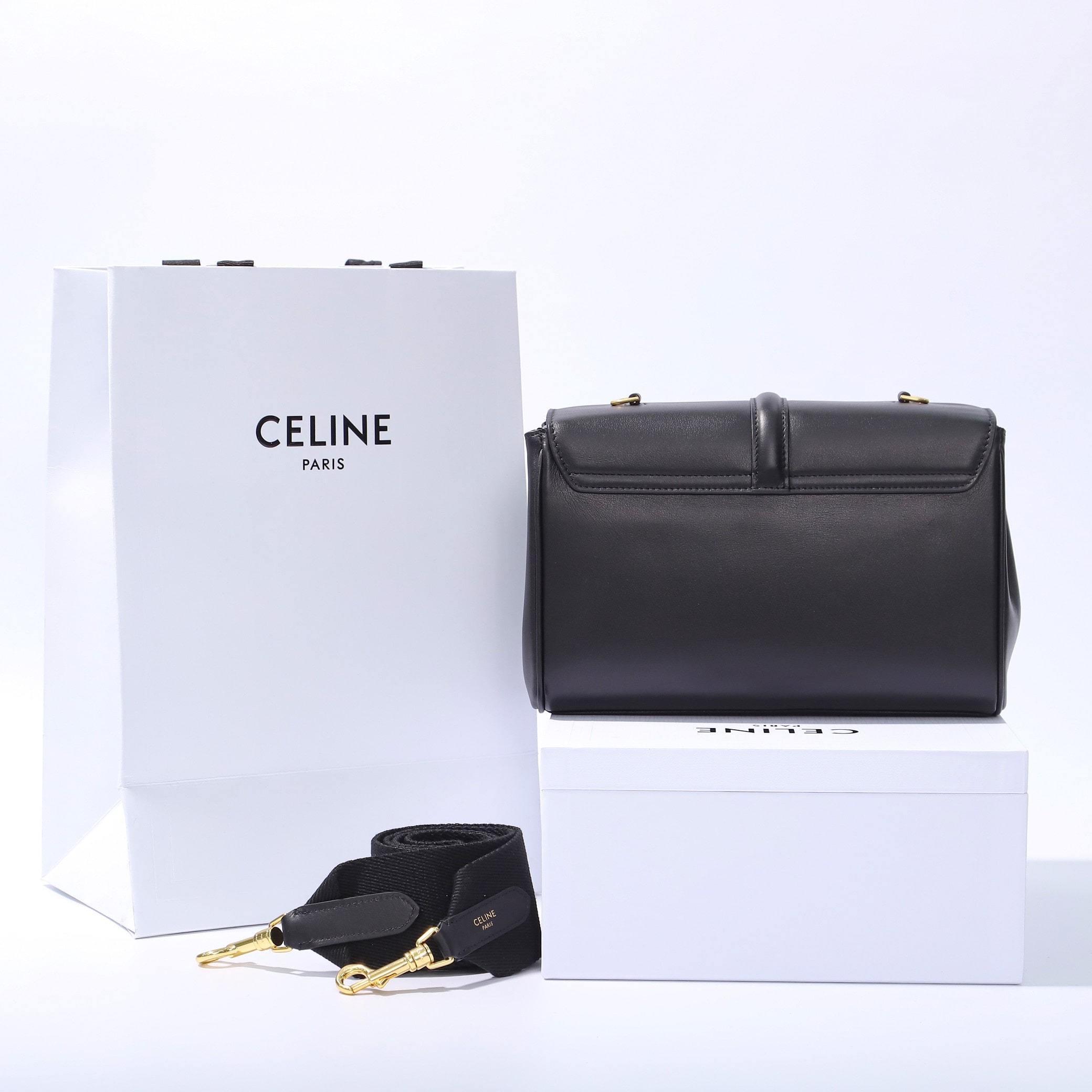 高仿Celine*Soft16系列單肩包196853黑色免檢版