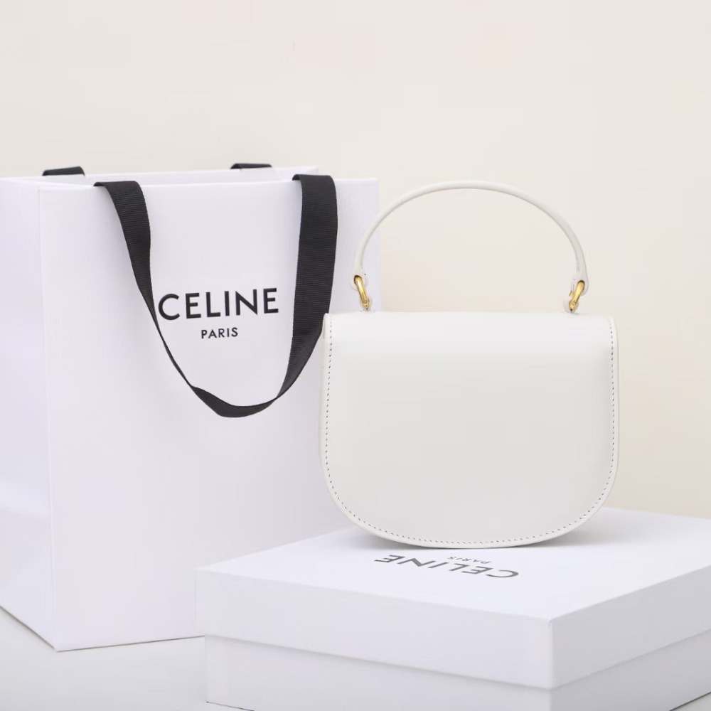 高仿Celine*Triomphe系列10L063白色免檢版