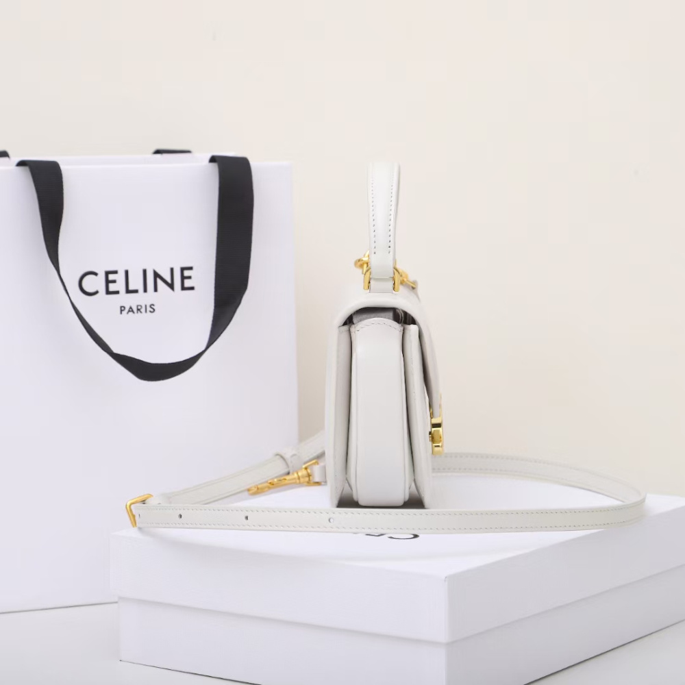 高仿Celine*Triomphe系列10L063白色免檢版