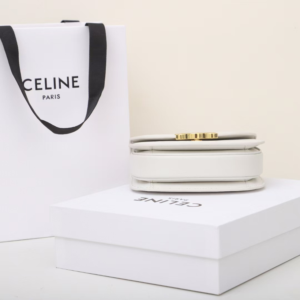 高仿Celine*Triomphe系列10L063白色免檢版