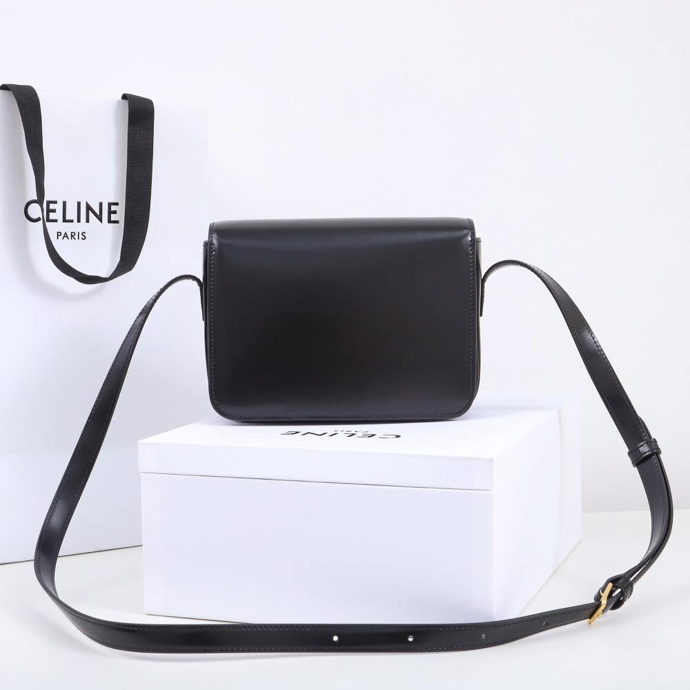 高仿Celine*Triomphe系列單肩包199233黑色小號免檢版