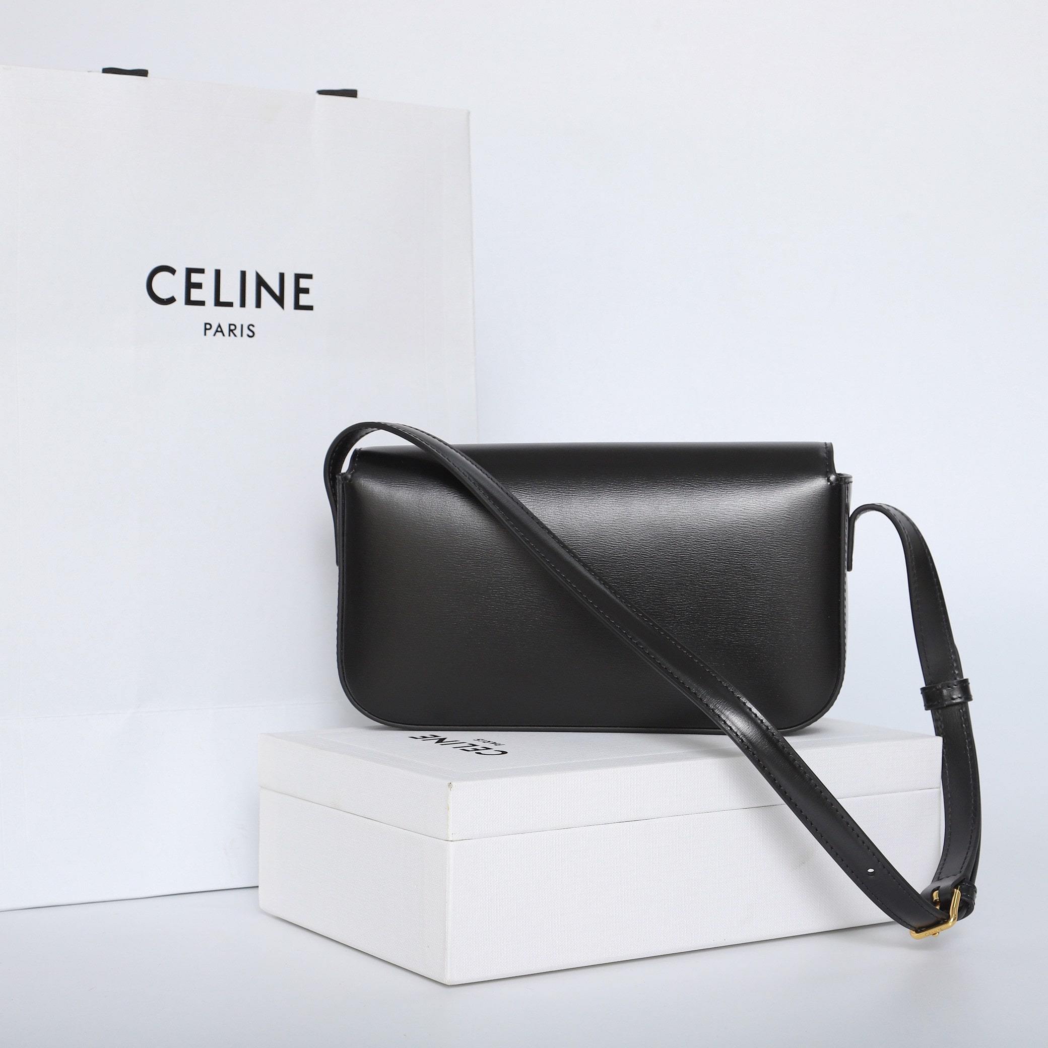 高仿Celine*Triomphe系列手袋194143黑色免檢版