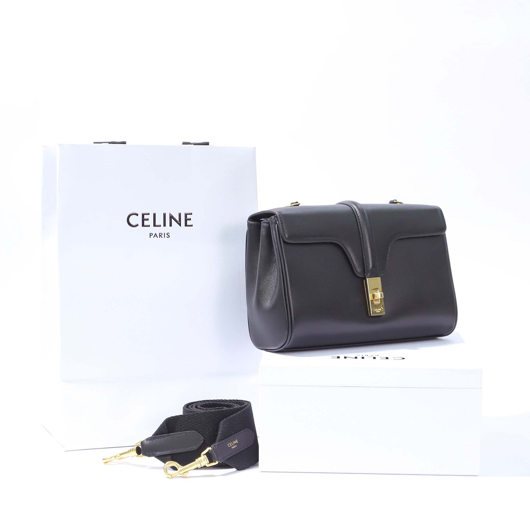 高仿Celine*Soft16系列單肩包196853黑色免檢版