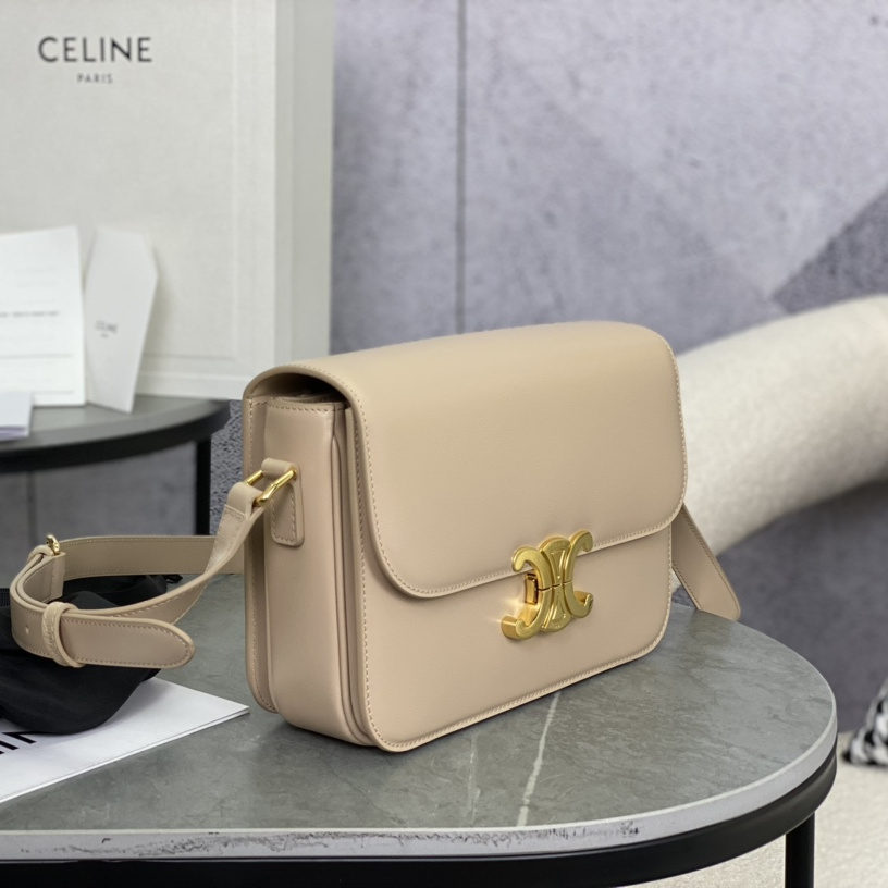 高仿Celine*Triomphe系列手袋187363褐色免檢版
