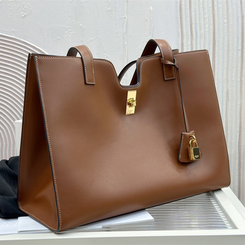 高仿Celine*Cabas16系列購物袋112583棕色免檢版
