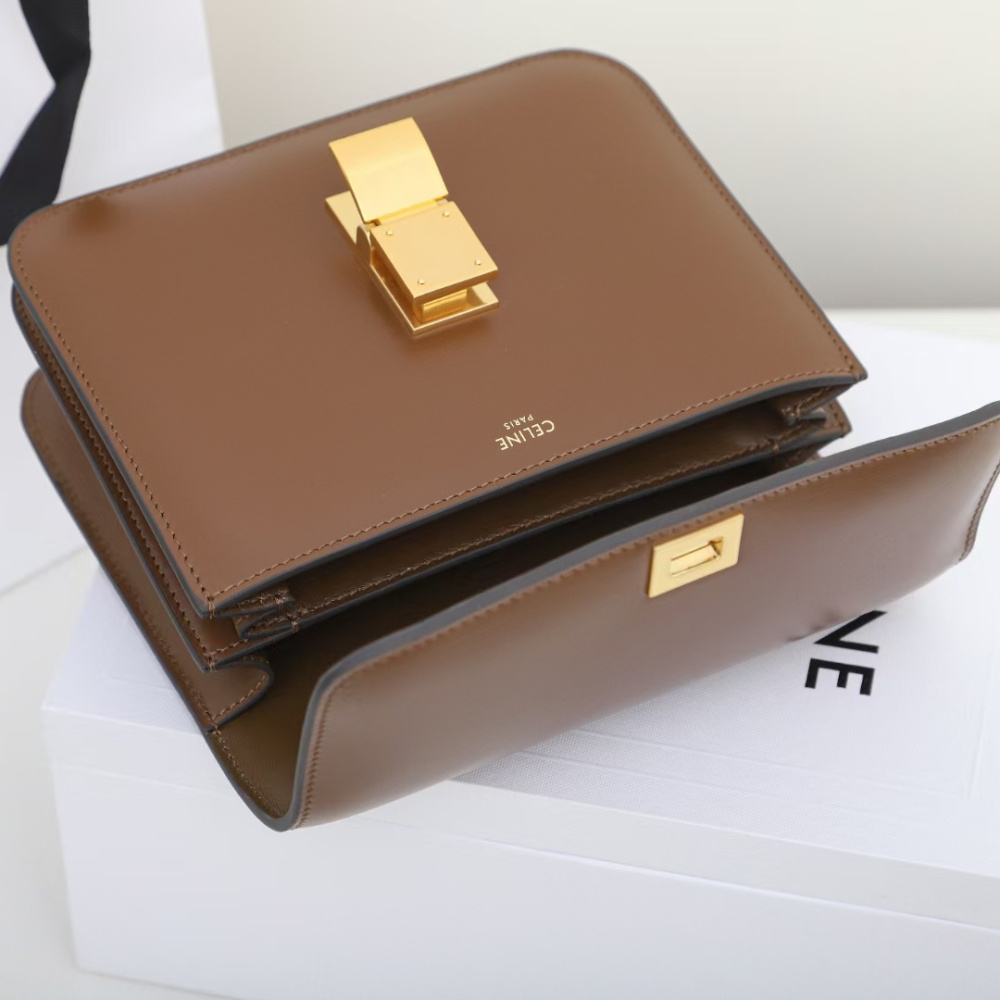 高仿Celine*ClassicBox系列192523棕色免檢版